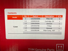Load image into Gallery viewer, TYM Tractor T25 Filter Kit (11819203000)