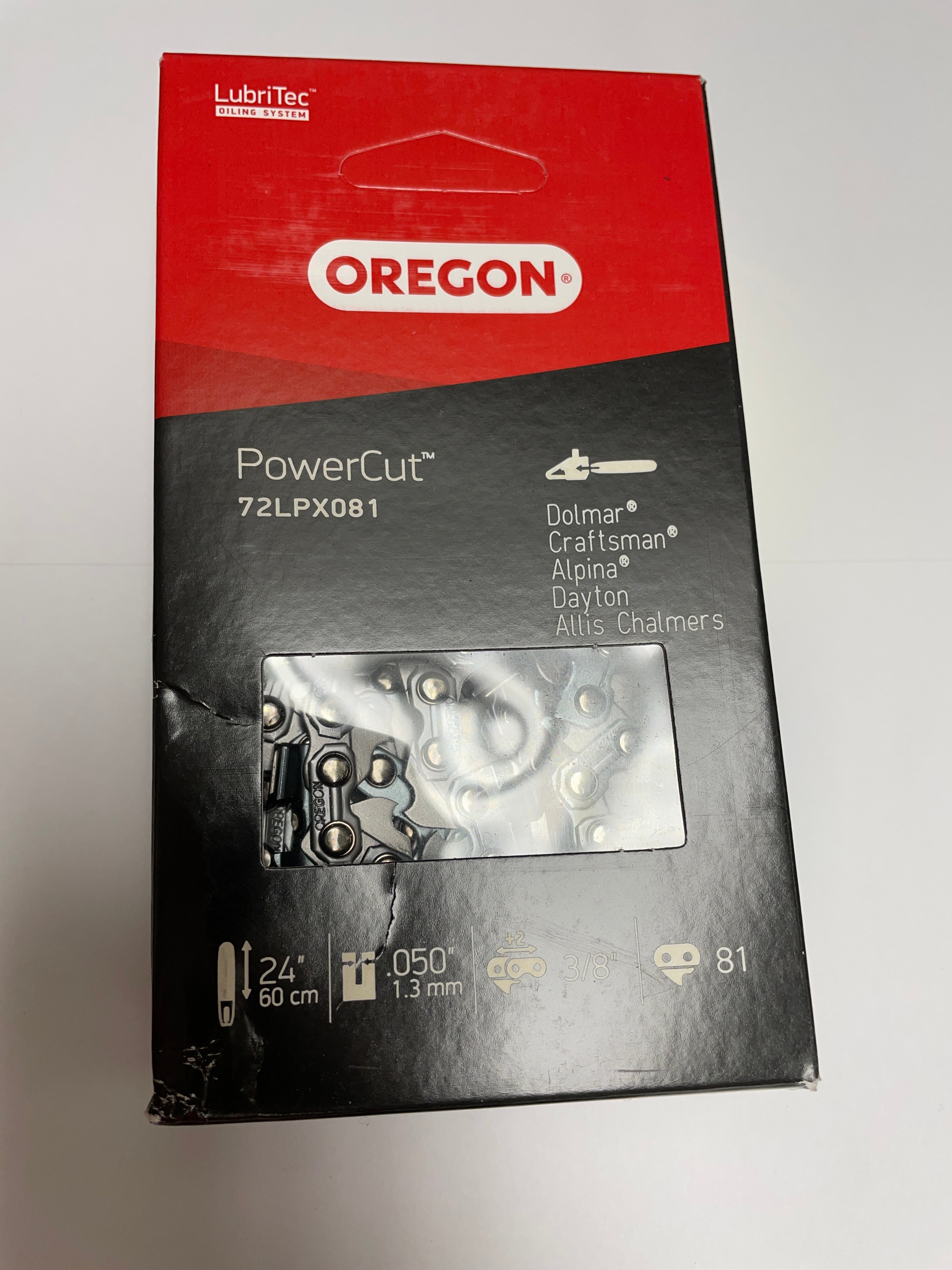 Oregon 72EXL091G Sägekette – 3/8" Pitch, 0.050 Gauge, 127 Cm, 91 Glieder Für Motorsägen