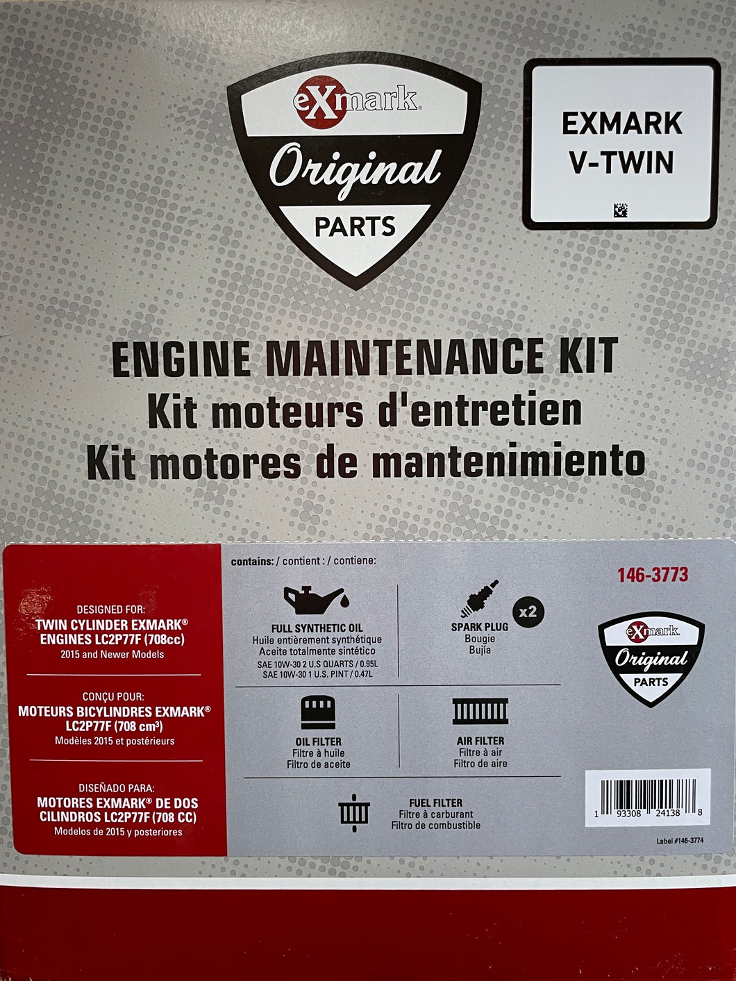 Exmark Engine Maintenance Kit - Exmark V-Twin (146-3773) was (126-9287)